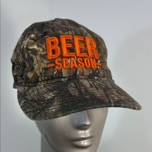 Grunt Style Camouflage Hat with Orange Embroidery